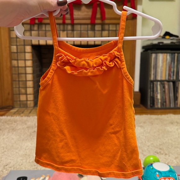 The Children’s Place Orange Ruffle Tank Top - Picture 3 of 4